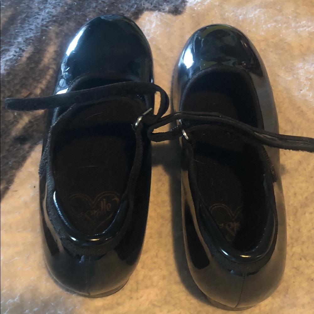 Girls' Black Patent Mary Jane Lace-Up Dress Shoes